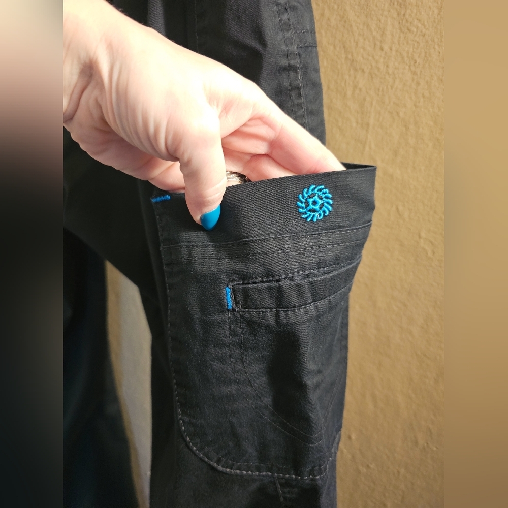 Womens Black Scrub Pants - Picture 3 of 5